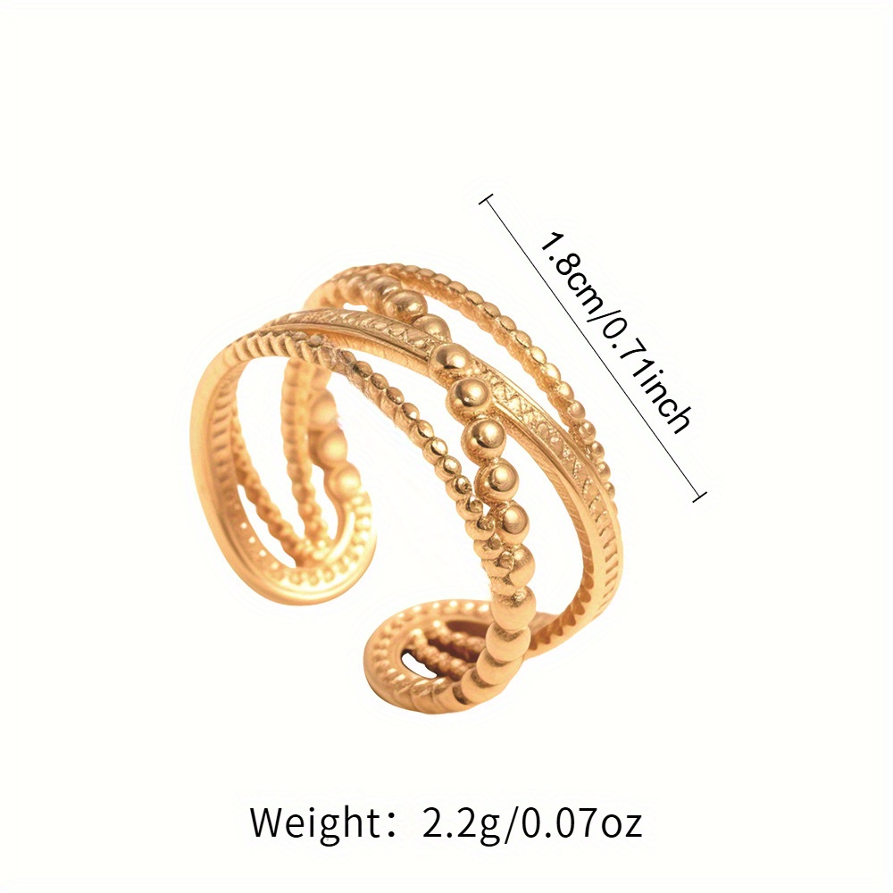 Multi-Layer Coiled Stainless Steel Open Ring